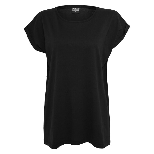 Urban Classics Dames verlengd schouder t-shirt (set van 2) UTTN736_blackblack large