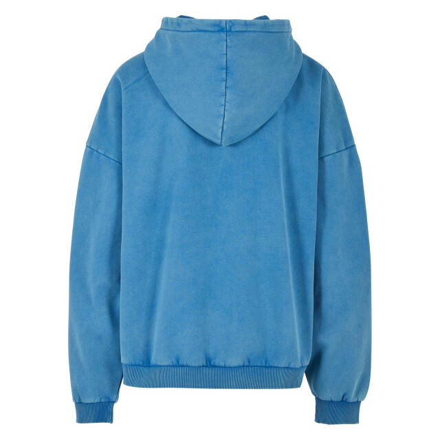Urban Classics Heren 90's stone wash zwaargewicht full zip hoodie UTTN699_royalblue large