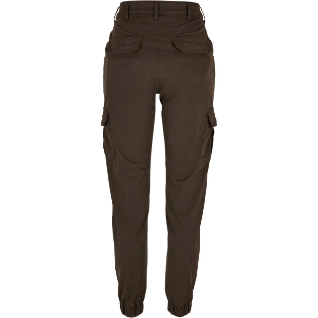 Urban Classics Dames cargo broek met hoge taille UTTN590_brown large