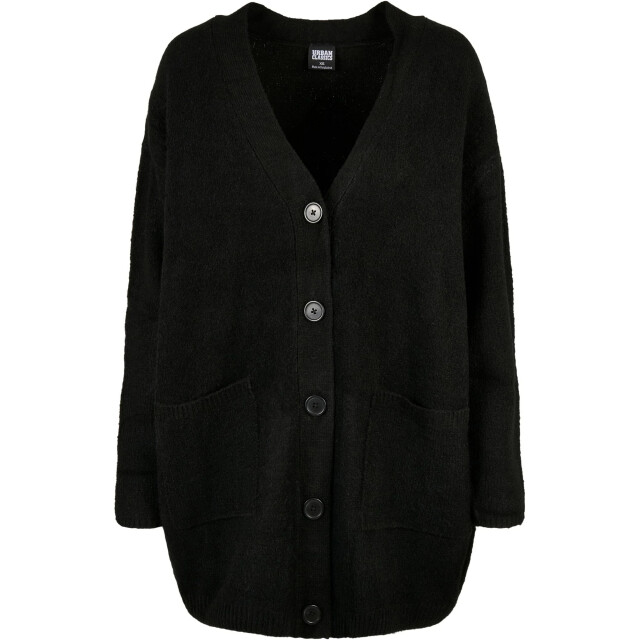 Urban Classics Dames pluizig grof gebreid vest UTTN703_black large