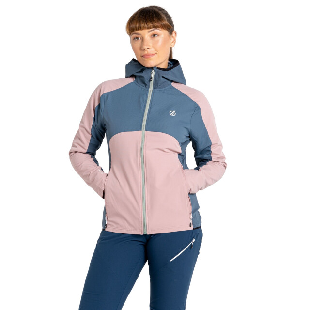 Dare2b Dames avidly soft shell jas met capuchon UTRG8723_duskyroseoriongrey large
