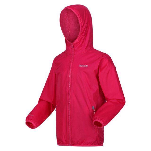 Regatta Groot buitenshuis kinderen/kinderen lever ii packaway rain jacket UTRG1885_pink large