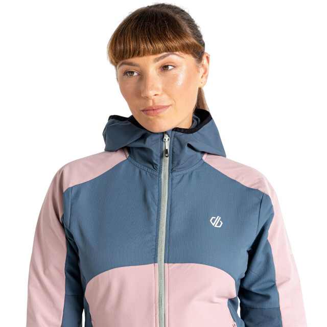 Dare2b Dames avidly soft shell jas met capuchon UTRG8723_duskyroseoriongrey large