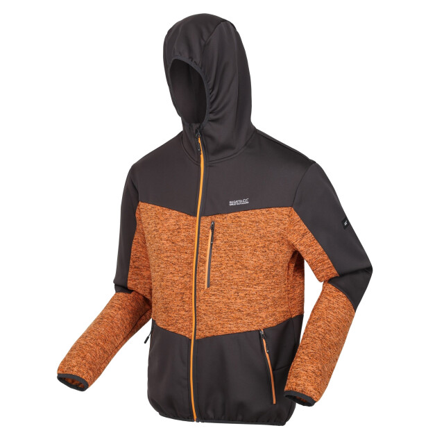 Regatta Heren cadford v marl full zip fleecejack UTRG8791_orangepepperash large