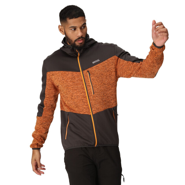 Regatta Heren cadford v marl full zip fleecejack UTRG8791_orangepepperash large