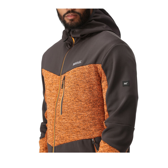 Regatta Heren cadford v marl full zip fleecejack UTRG8791_orangepepperash large