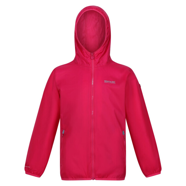Regatta Groot buitenshuis kinderen/kinderen lever ii packaway rain jacket UTRG1885_pink large