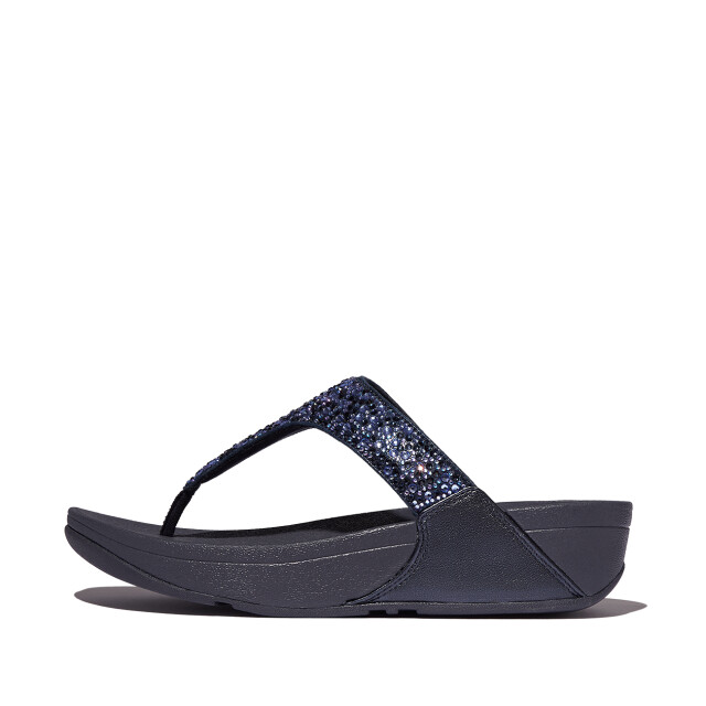 FitFlop Lulu crystal-mix toe-post sandals JE3 large