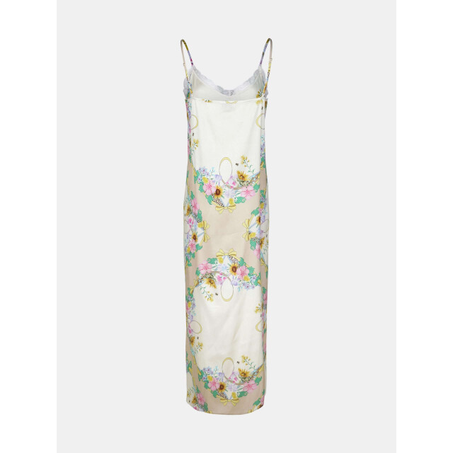 Mucho Gusto ® slipjurk creme bloem luipaardprint MUCHO GUSTO® Slipjurk Creme Bloem Luipaardprint large