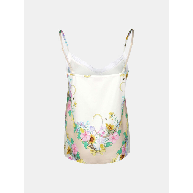 Mucho Gusto ® slip top creme bloem luipaardprint MUCHO GUSTO® Slip Top Creme Bloem Luipaardprint large