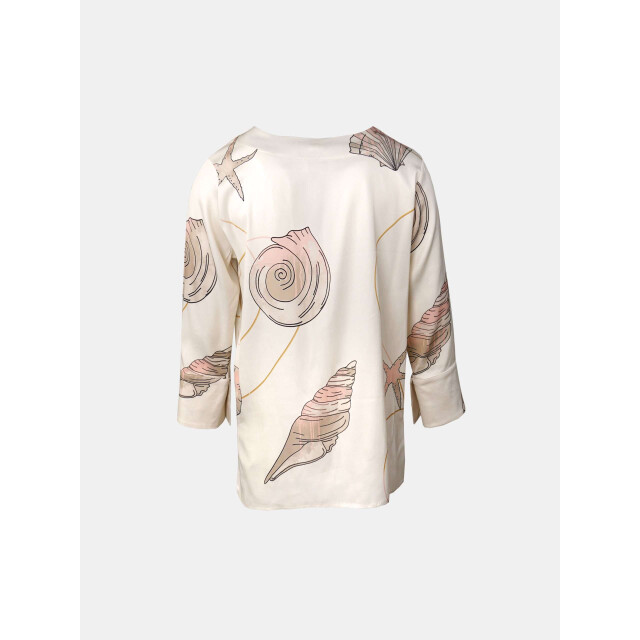 Mucho Gusto ® blouse malediven creme zeeschelpenprint MUCHO GUSTO® Blouse Malediven Creme Zeeschelpenprint large