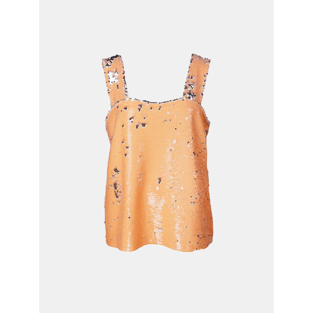 Mucho Gusto ® paillettentop oranje zilver MUCHO GUSTO® Paillettentop Oranje Zilver large