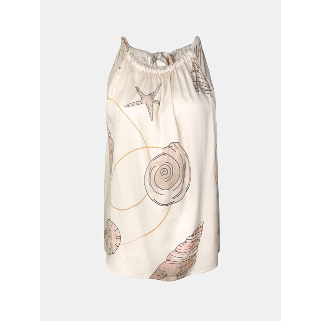 Mucho Gusto ® top dubai creme zeeschelpenprint MUCHO GUSTO® Top Dubai Creme Zeeschelpenprint large