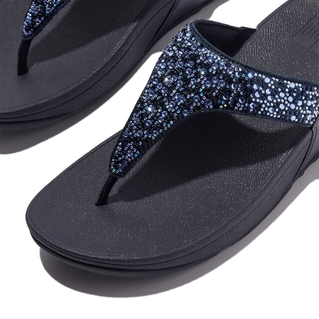 FitFlop Lulu crystal-mix toe-post sandals JE3 large