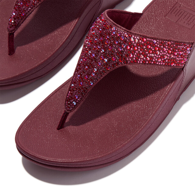 FitFlop Lulu crystal-mix toe-post sandals JE3 large
