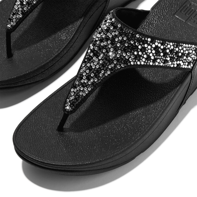 FitFlop Lulu crystal-mix toe-post sandals JE3 large