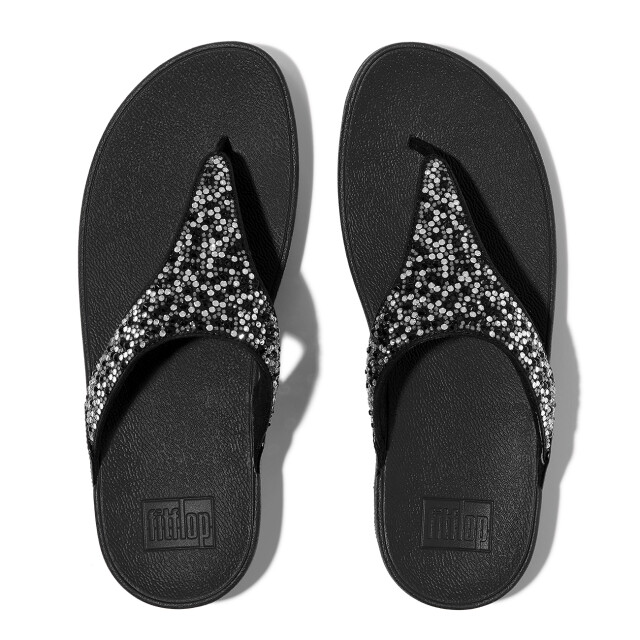 FitFlop Lulu crystal-mix toe-post sandals JE3 large