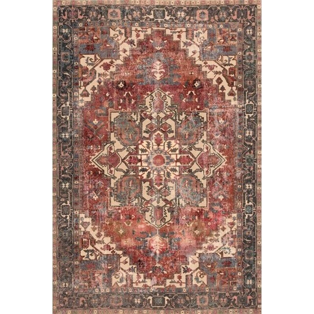 Vtw Living Retro vloerkleed 230 x 160 cm laagpolig vintage tapijt kleed - 3059286 large