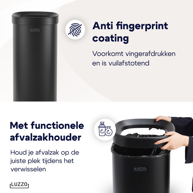 Luzzo ® open square prullenbak 50 liter afvalbak-vuilnisbak - 3059050 large