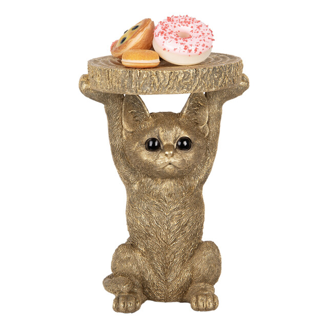 Clayre & Eef Bijzettafel kat 25x23x36 cm kunststof plantentafel 3059001 large