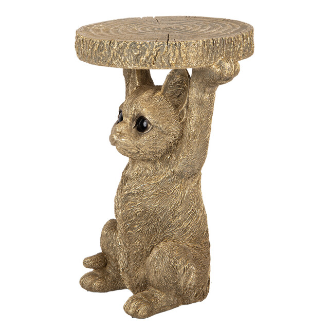 Clayre & Eef Bijzettafel kat 25x23x36 cm kunststof plantentafel 3059001 large