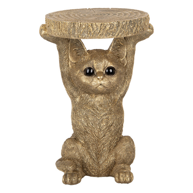 Clayre & Eef Bijzettafel kat 25x23x36 cm kunststof plantentafel 3059001 large