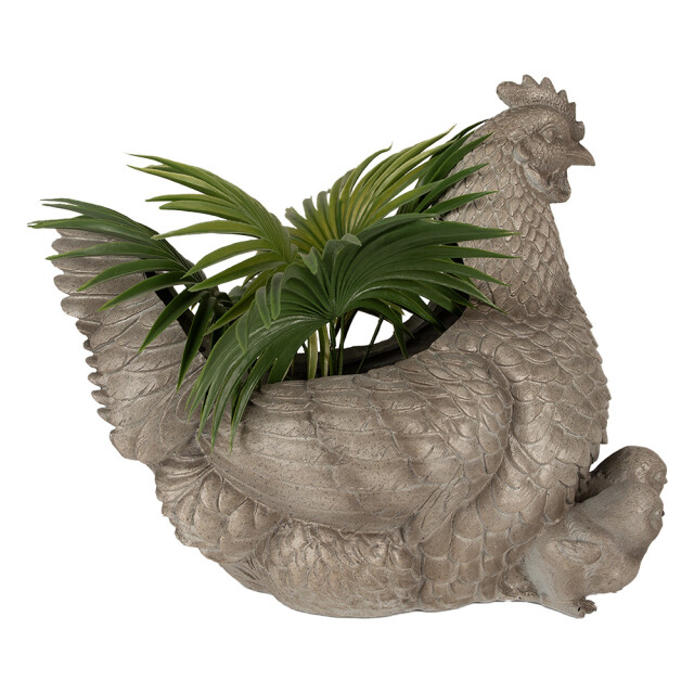 Clayre & Eef Bloempot kip 46x30x38 cm kunststof 3059002 large