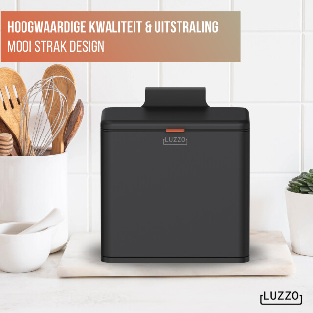 Luzzo ® loft groente afvalbak aanrecht afvalbakje 5 liter uitneembare 3059049 large