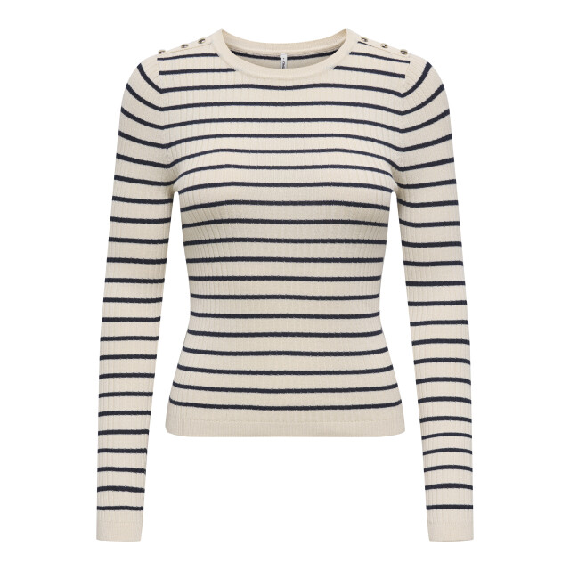 Only Onlmila ls stripe button o-neck cs 15335111 large