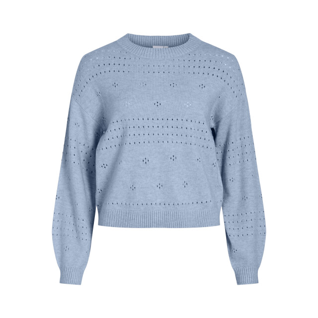 Vila Viril l/s o-neck pointelle knit top 14101222 large