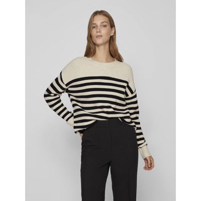 Vila Viril rib stripe l/s knit top noo 14089536 large