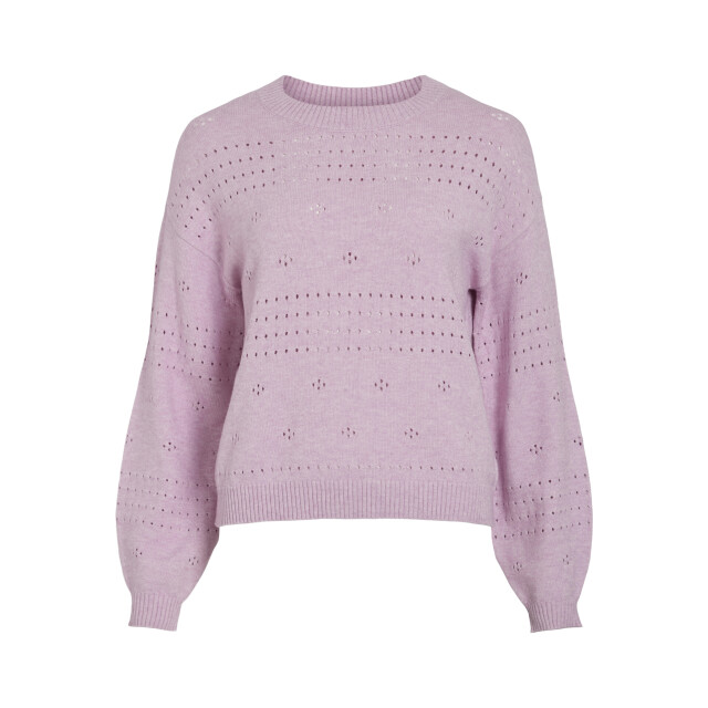 Vila Viril l/s o-neck pointelle knit top 14101222 large