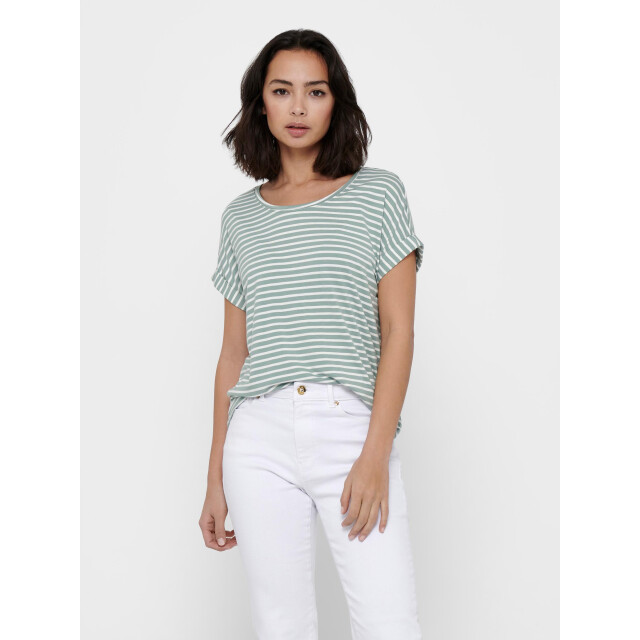 Only Onlmoster stripe s/s o-neck top jrs 15206243 large