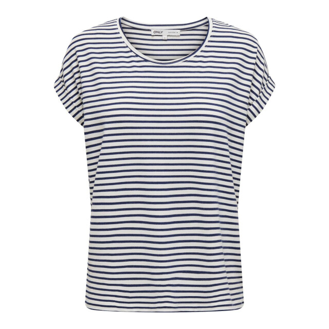 Only Onlmoster stripe s/s o-neck top jrs 15206243 large