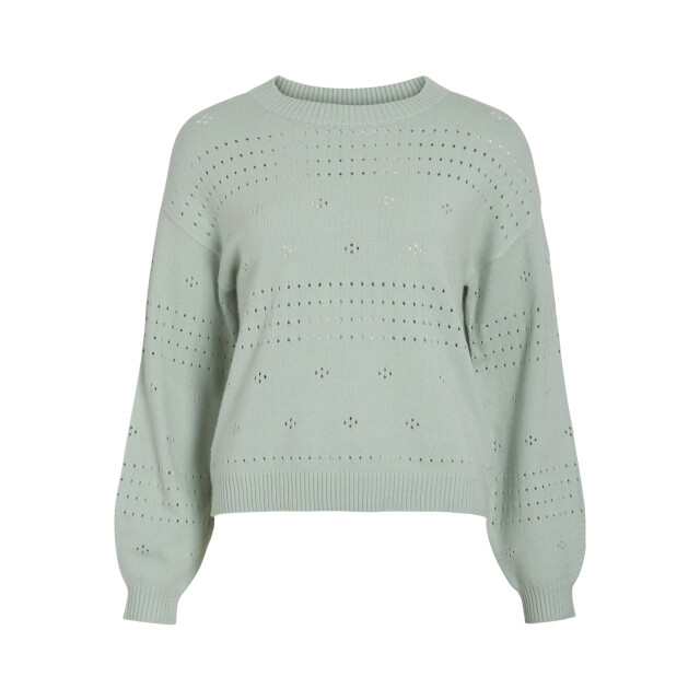 Vila Viril l/s o-neck pointelle knit top 14101222 large