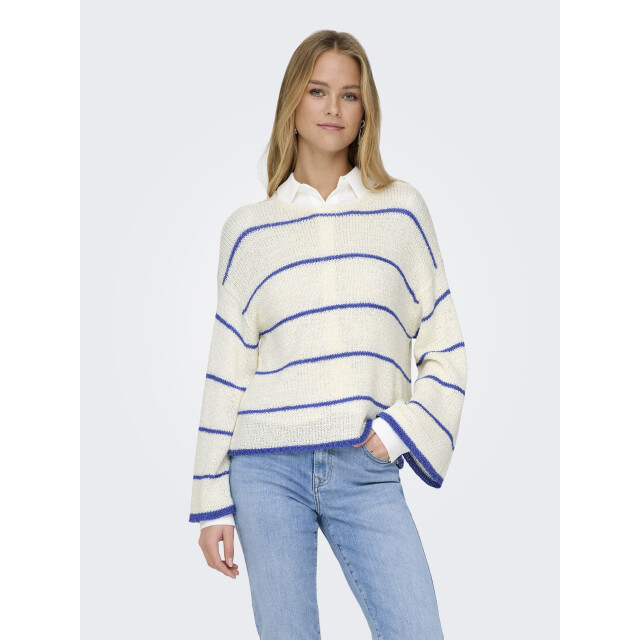 Only Onlgeena 7/8 stripe o-neck knt 15321477 large