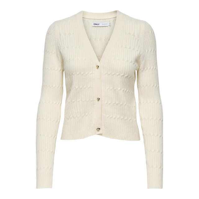 Only Onlkatia ls cable v-neck cardi knt 15310902 large