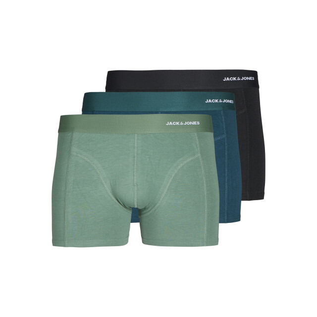 Jack & Jones Heren boxershorts trunks bamboo jaccrew 3-pack groen/blauw/zwart 12272181 large
