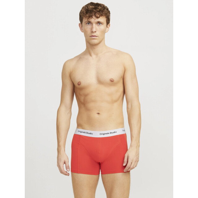 Jack & Jones Heren boxershorts trunks jacvesterbro 5-pack rood/blauw/zwart 12279286 large