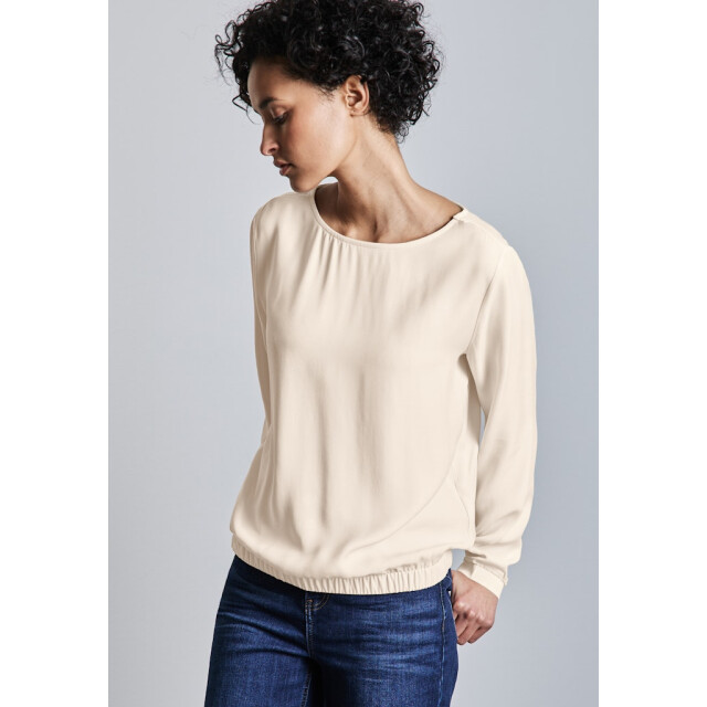 Street One a345324 roundneck blouse w gathered A345324 large