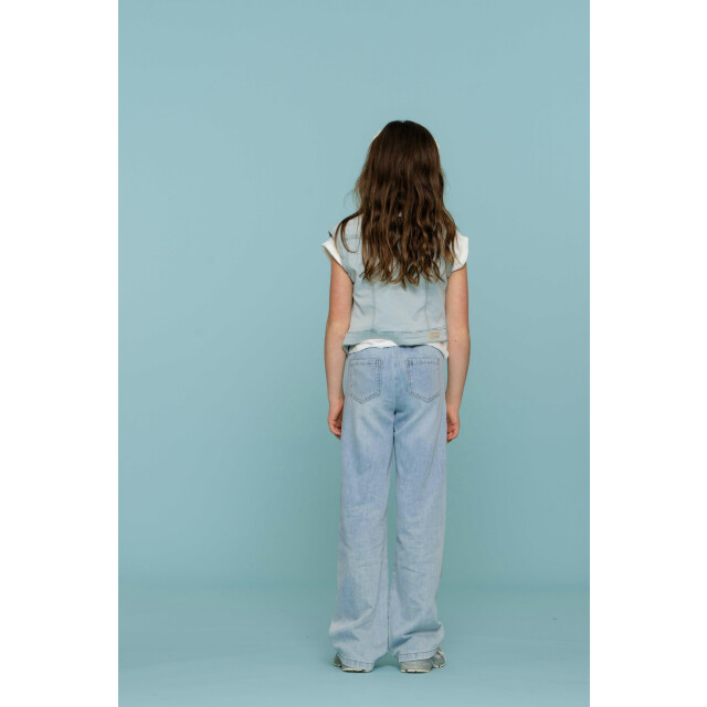 Geisha Zomer gilet meisjes jogg jeans bleached denim 55021K-10 - 000830 - bleached denim large
