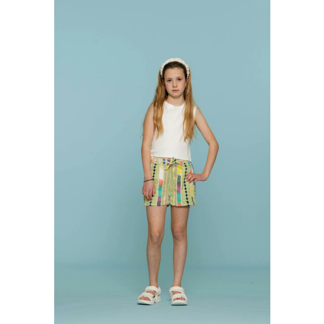 Geisha Zomer short meisjes fancy woven / lime 51131K-21 - 000530 - green/lime large