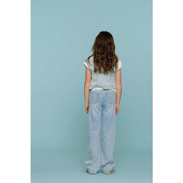 Geisha Zomer gilet meisjes jogg jeans bleached denim 55021K-10 - 000830 - bleached denim large
