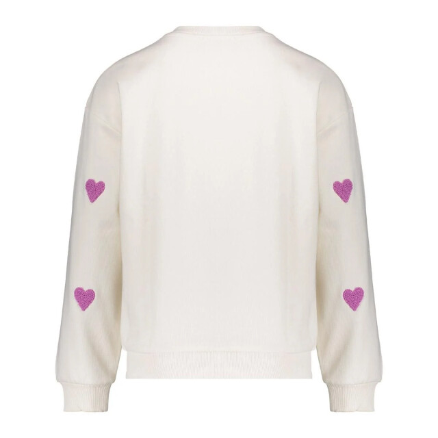 Geisha Zomer sweater meisjes hartjes terry licht / lavendel 52084K-21 - 000721 - light sand/lavender large