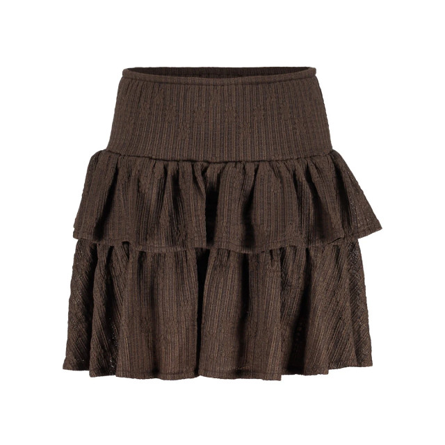 Frankie & Liberty Zomer skort kant meisjes - rebecca FL25223 - Ice Coffee Brown - Rebecca large