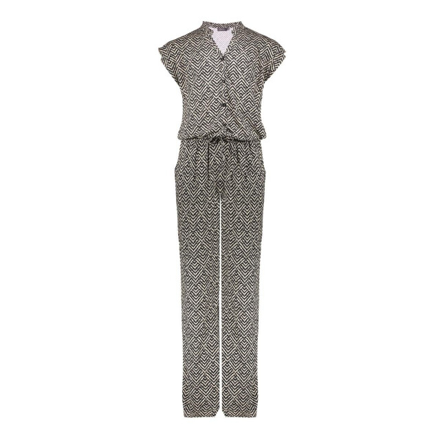 Geisha Zomer jumpsuit meisjes aop / off wit 51106K-60 - 000009 - Pr.09-25-1 black/off-white large