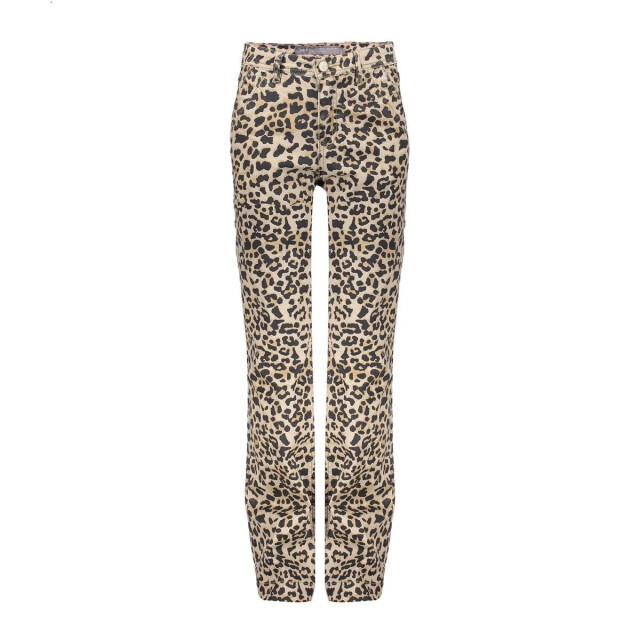 Geisha Zomer jeans broek meisjes / luipaard print 51041K-10 - 000720 - sand/combi  leopard print large