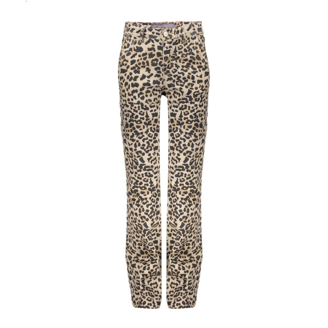 Geisha Zomer jeans broek meisjes / luipaard print 51041K-10 - 000720 - sand/combi  leopard print large