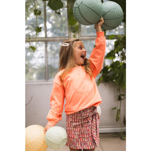 Quapi Zomer sweater meisjes koraal floor QS251 - Floor - koraal large