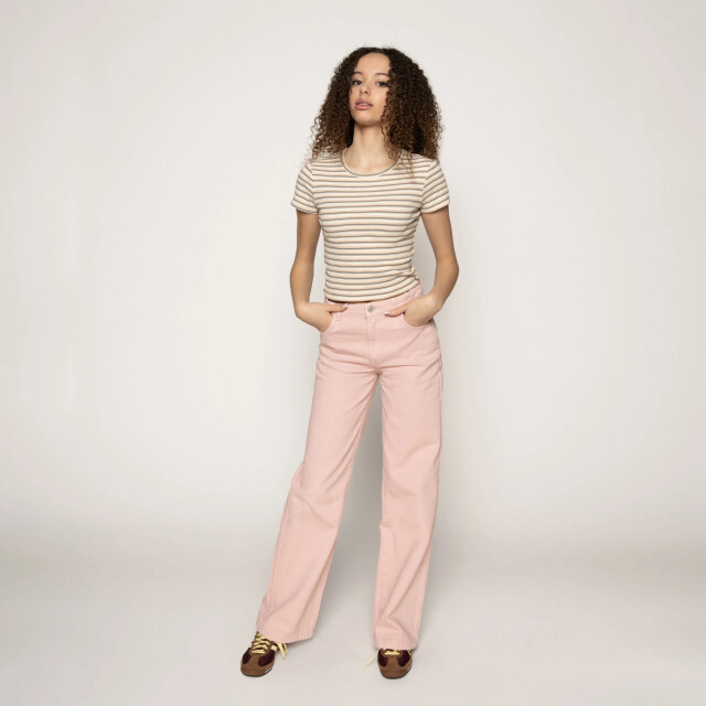 Frankie & Liberty Zomer jeans broek straight leg meisjes - frankie FL25002 - Sorbet Pink - Frankie large